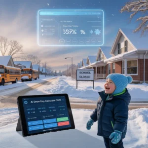 AI powered snow day calculator 2025 image view