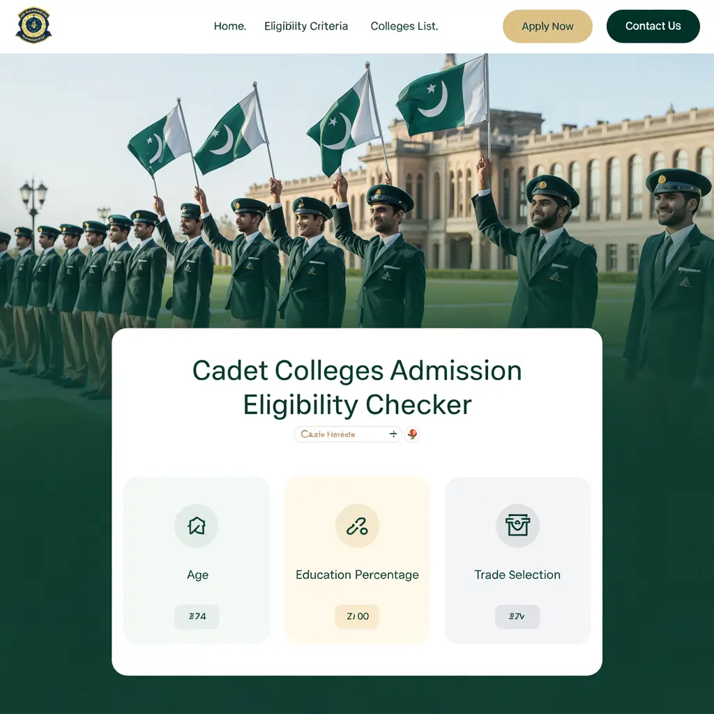 Cadet Colleges Admission Eligibility Calculator - All-in-One Checker