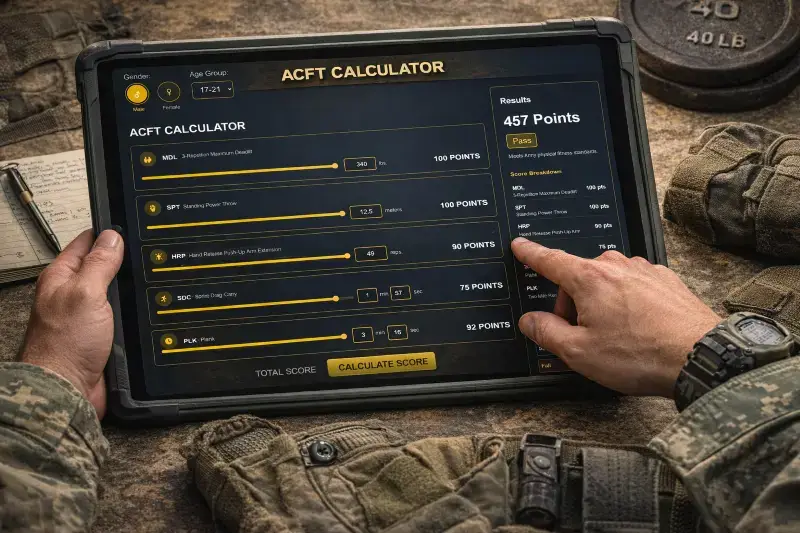 Army ACFT Score Calculator