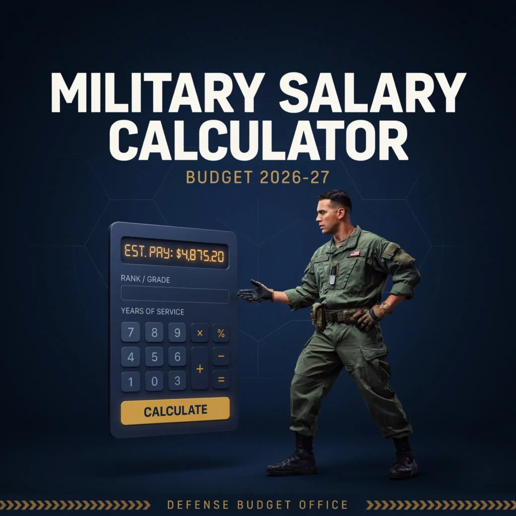 Military Salary Calculator budget 2026-27