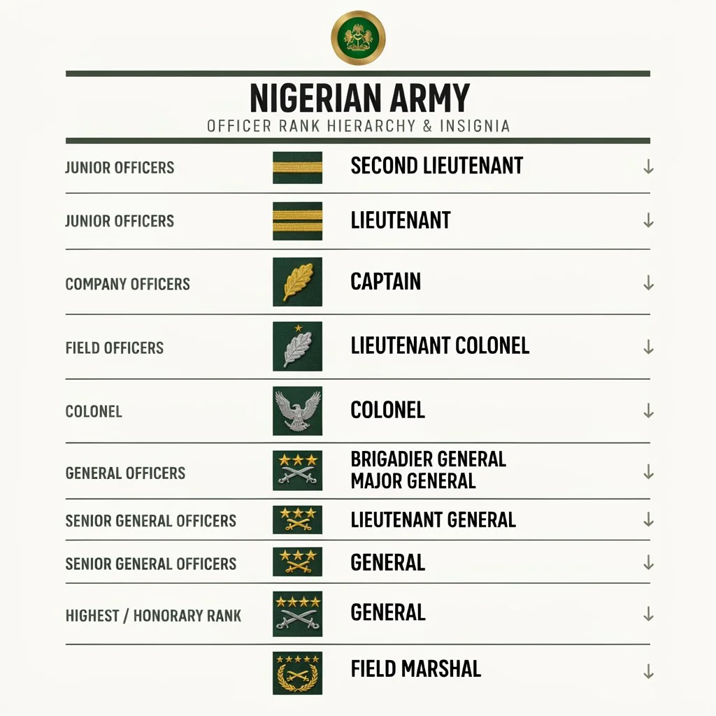 Nigerian Army Ranks Insignia