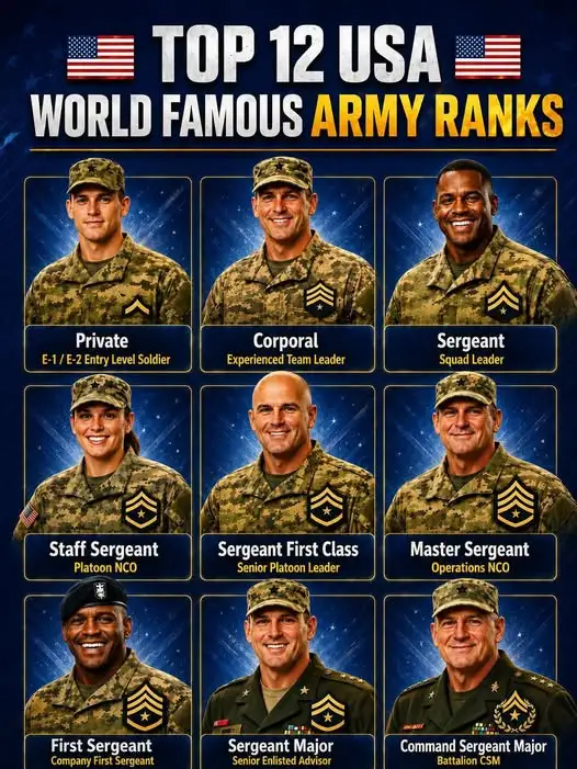 top 10 most famous ranks of usa military