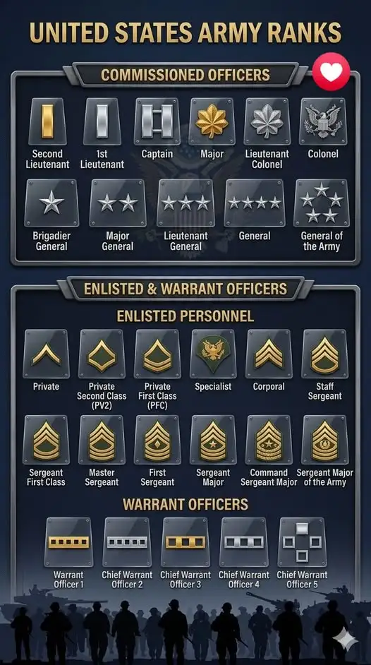 usa army ranks with enlisted officers