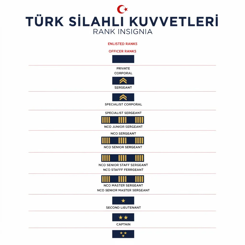 Turkish Military Ranks Insignias