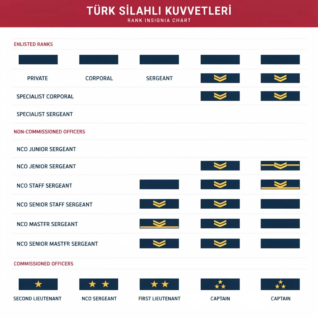 Turkish Military Ranks Insignias