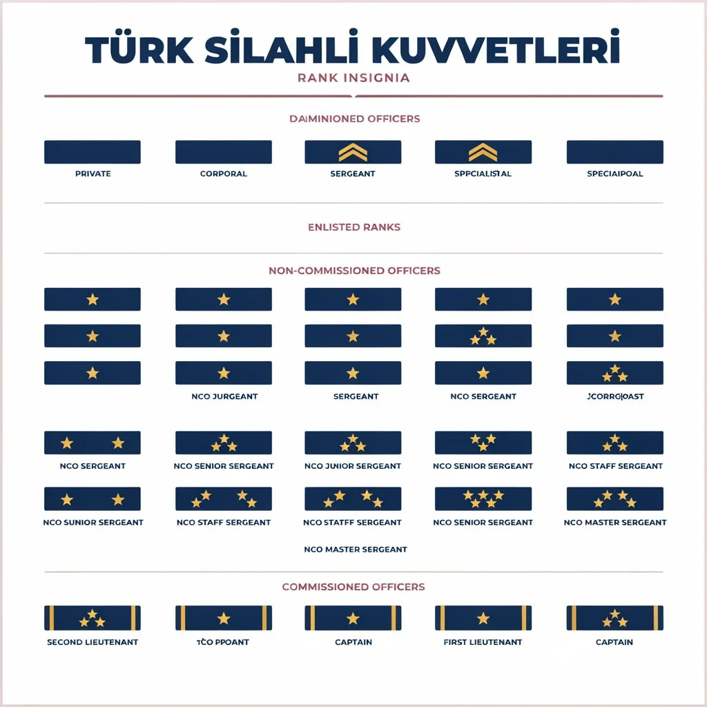 Turkish Military Ranks Insignias