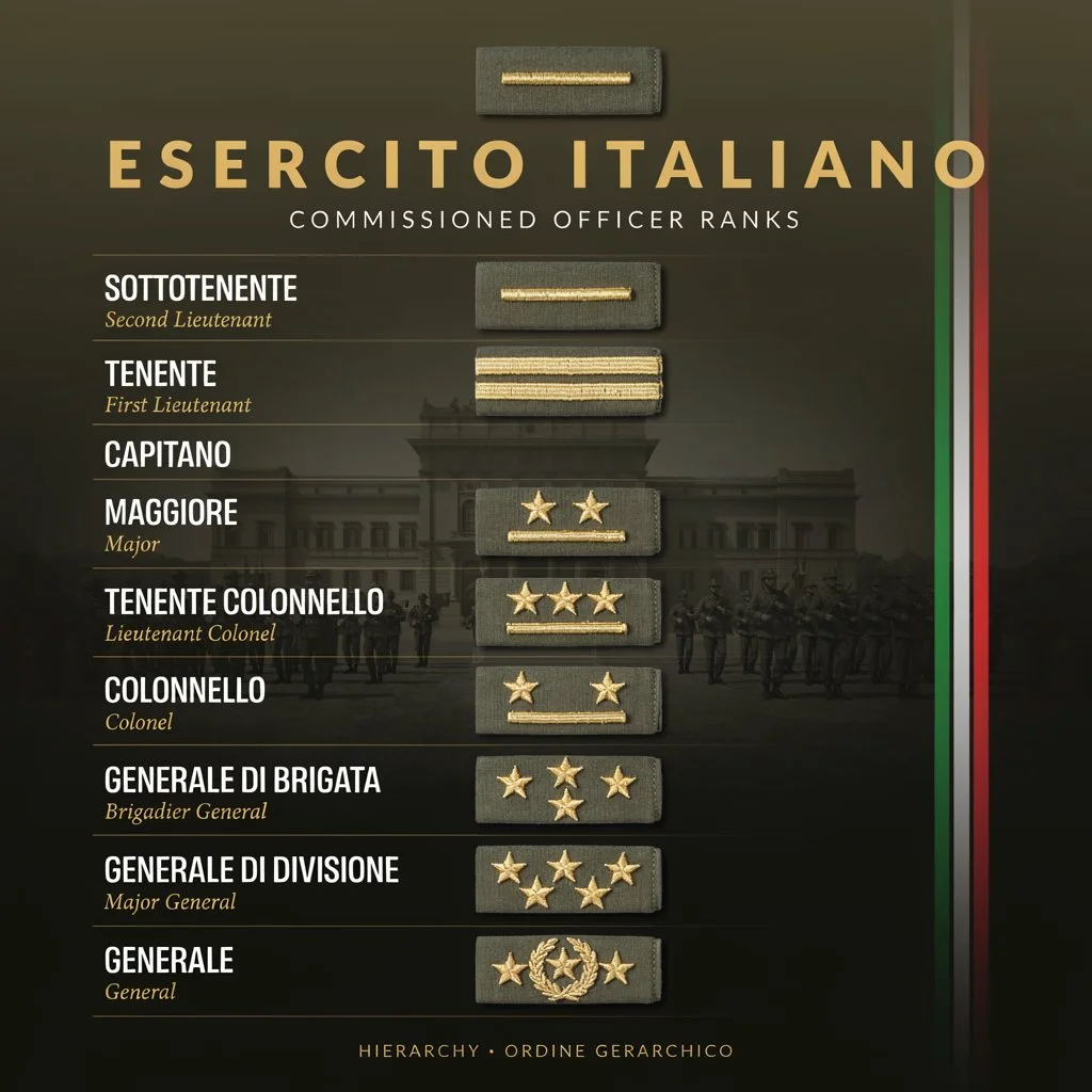 italian army officer ranks