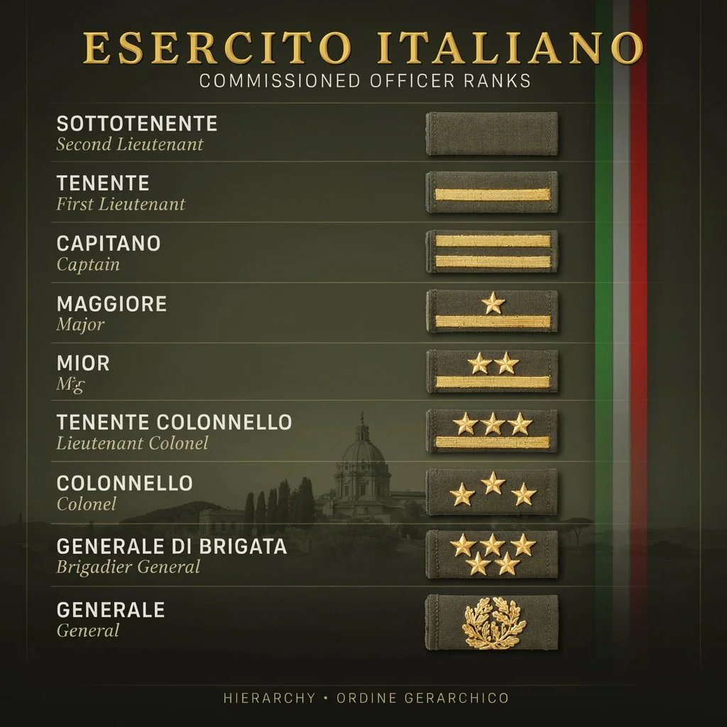 italian army officer ranks