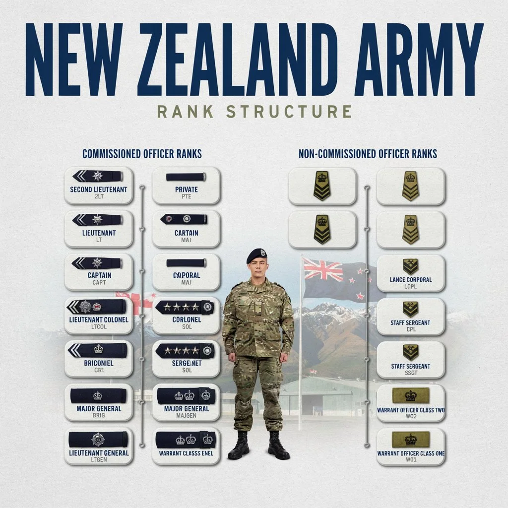 new zealand military rabnks insignias