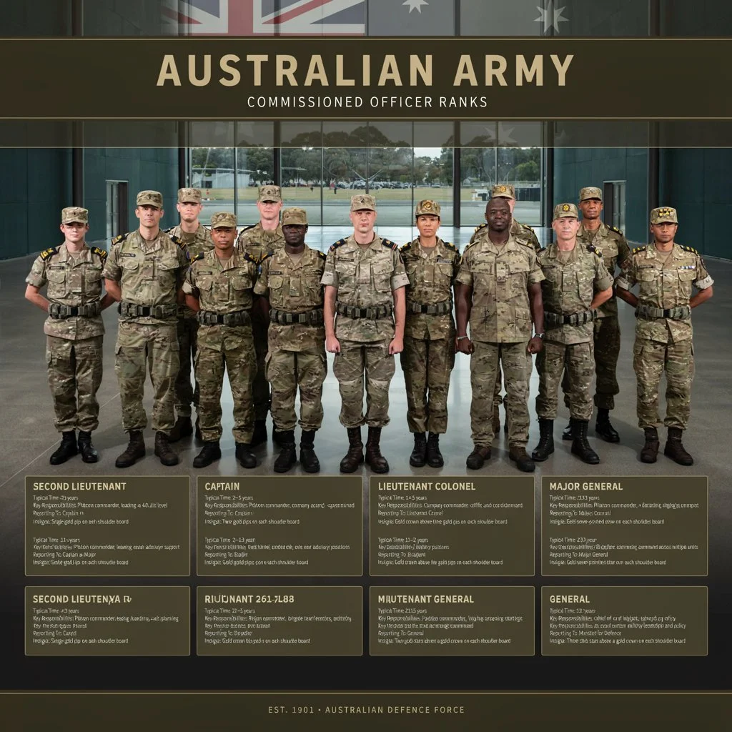 australian military ranks insignias of officers