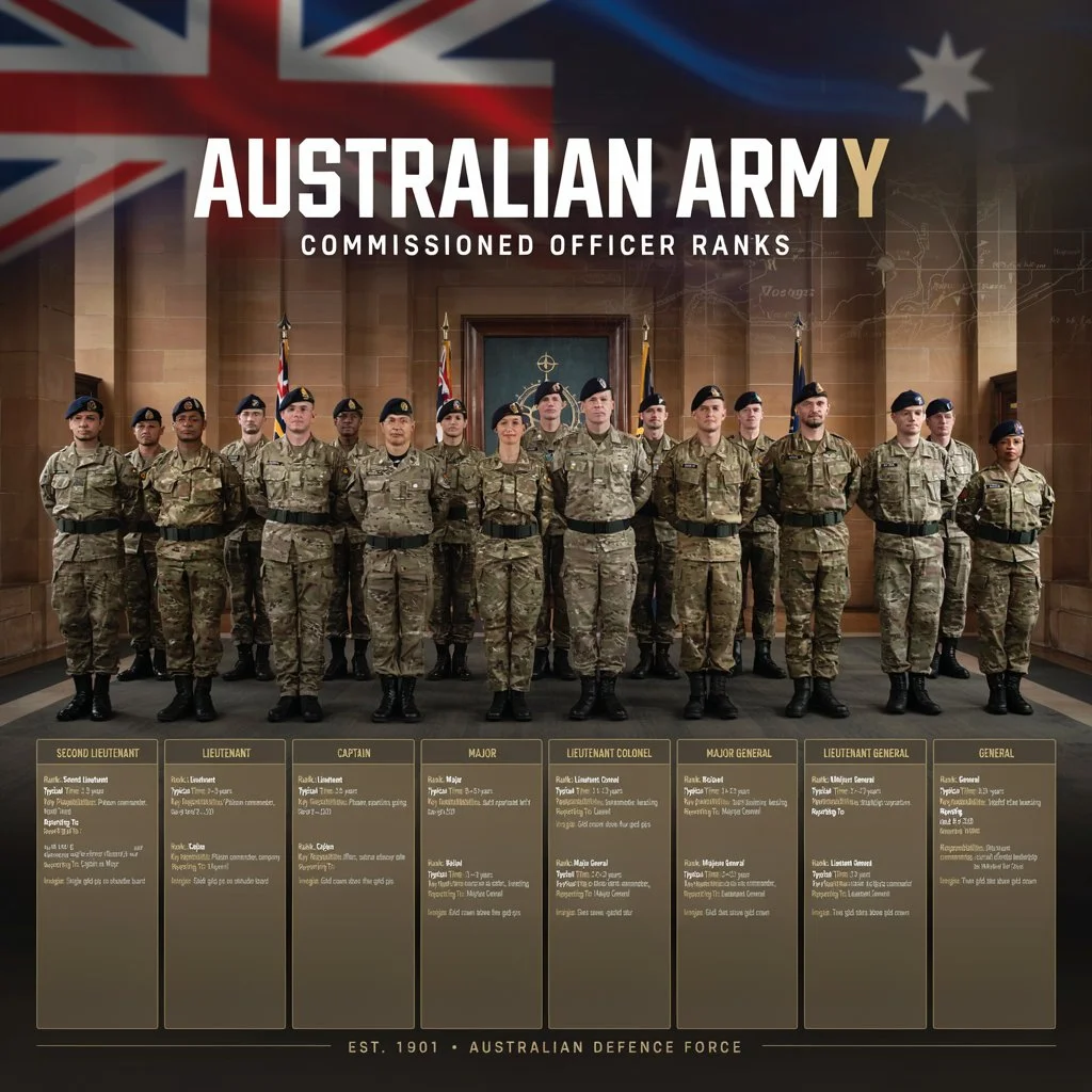 australian military ranks insignias of officers