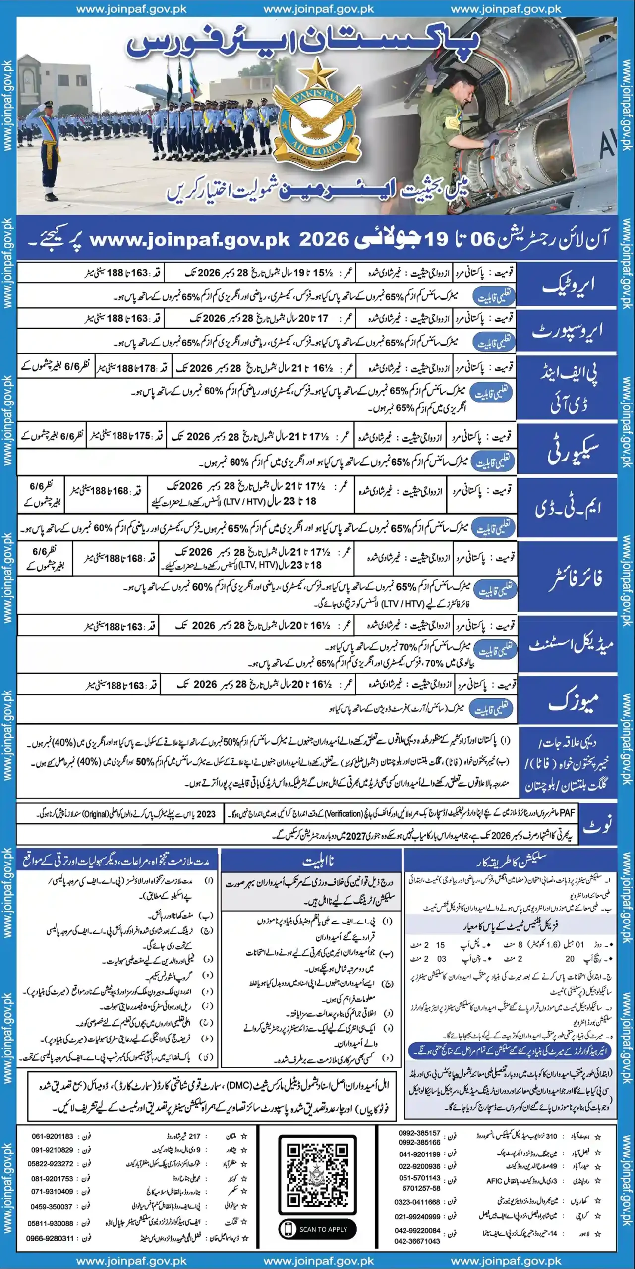 PAF Airmen Jobs 2026