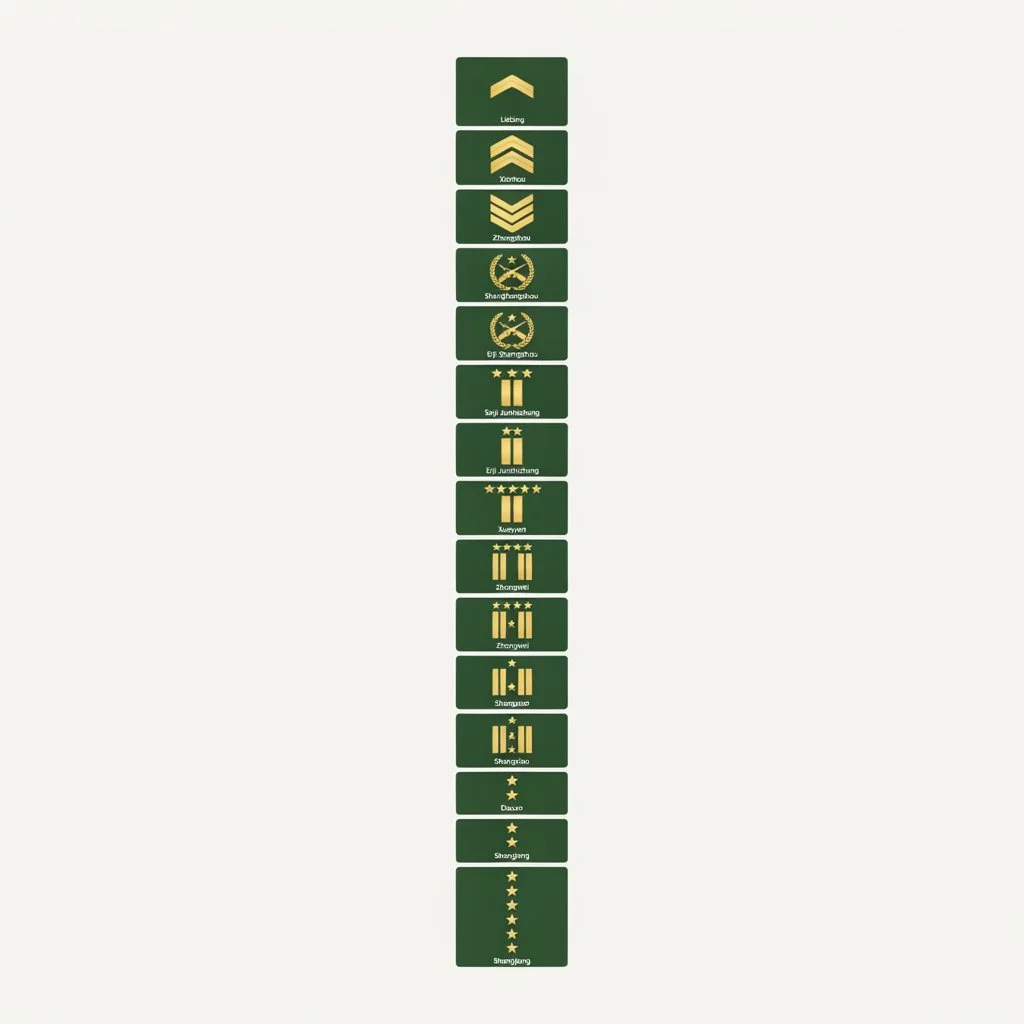 chinese military ranks insignias