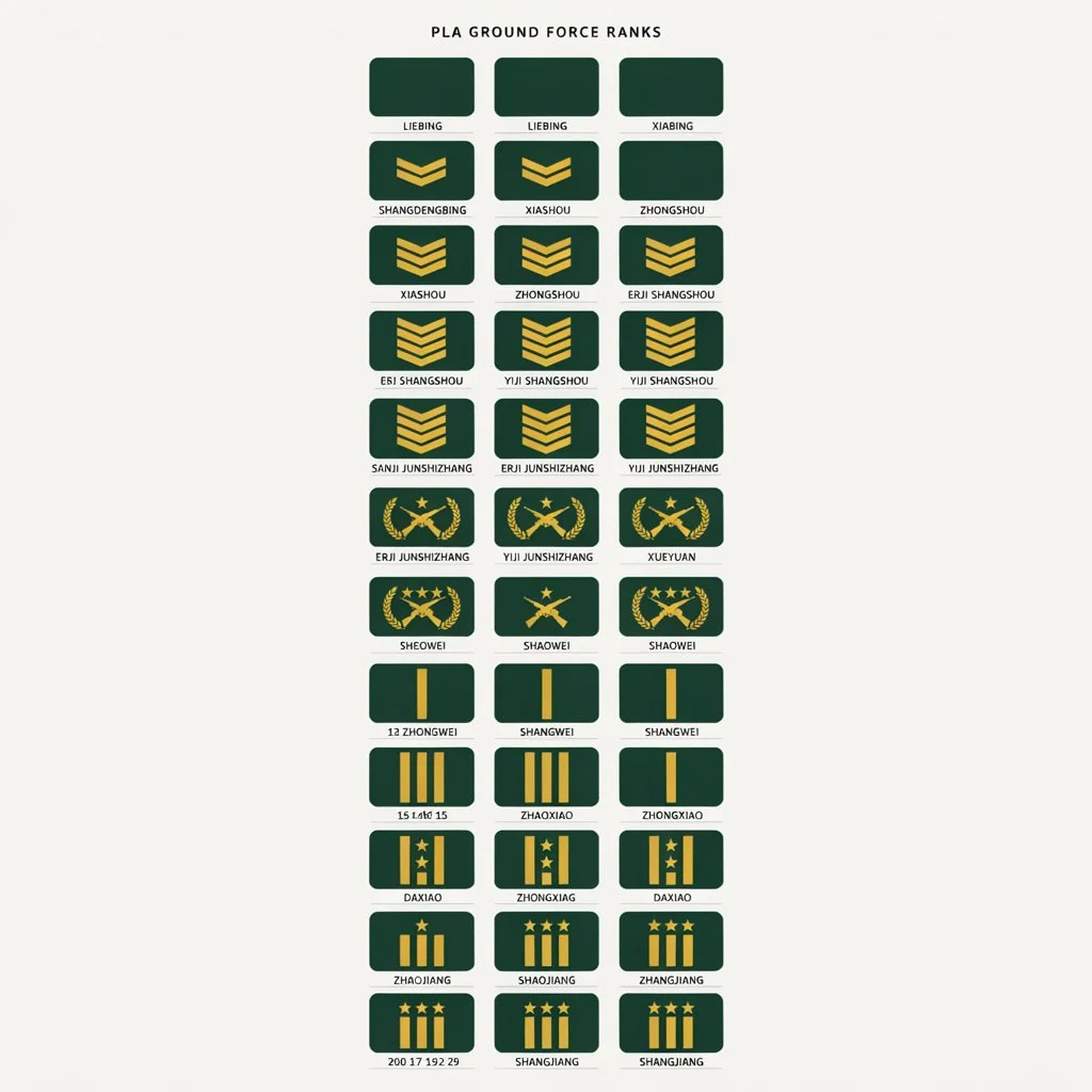 chinese military ranks insignias