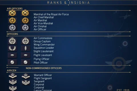 british air force ranks insignia
