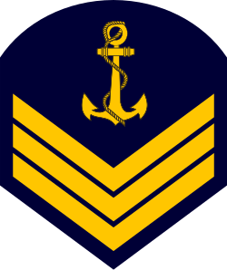 Terceiro-Sargento naval sleeve insignia
