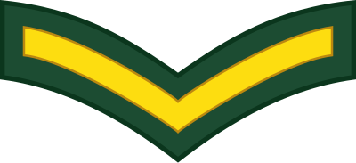 Canadian Army Private (Trained) rank insignia