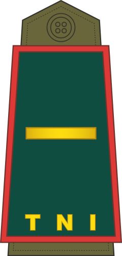 Letnan Dua shoulder/sleeve insignia