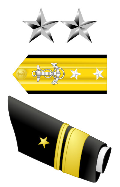 US Navy Rear Admiral insignia - two stars