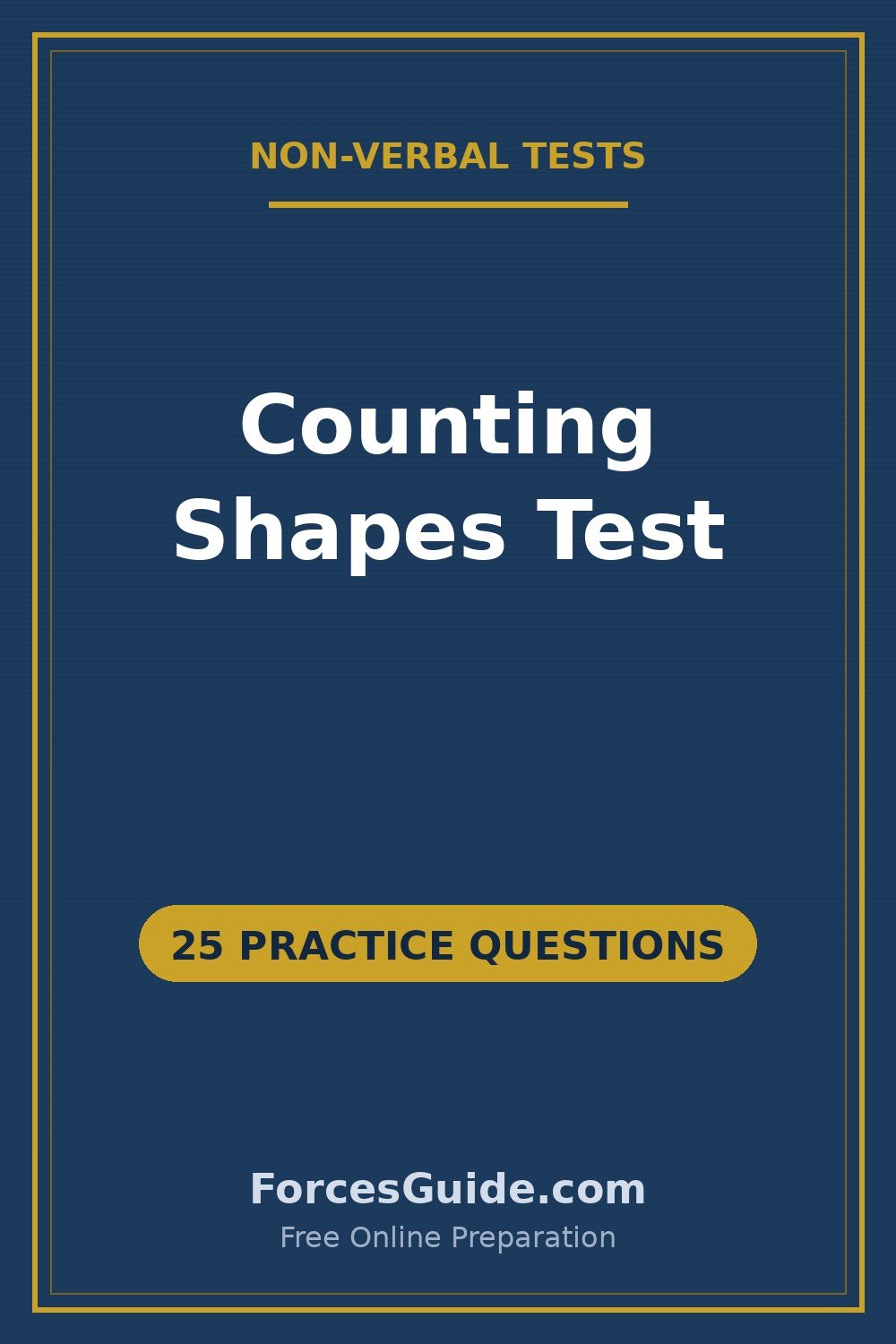Counting Shapes Test — 25 practice questions with answers for ISSB and Pakistan Army initial test preparation
