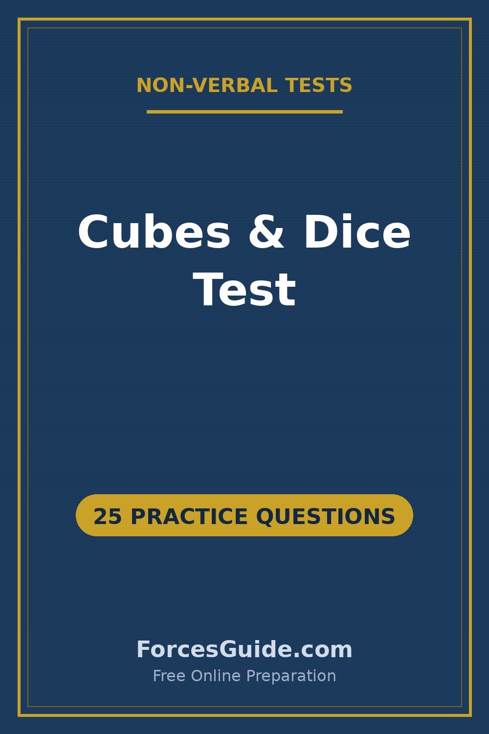 Cubes and Dice Test — 25 practice questions with answers for ISSB and Pakistan Army initial test preparation