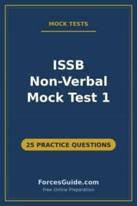 ISSB Non-Verbal Mock Test 1 — 25 practice questions with answers for ISSB screening preparation