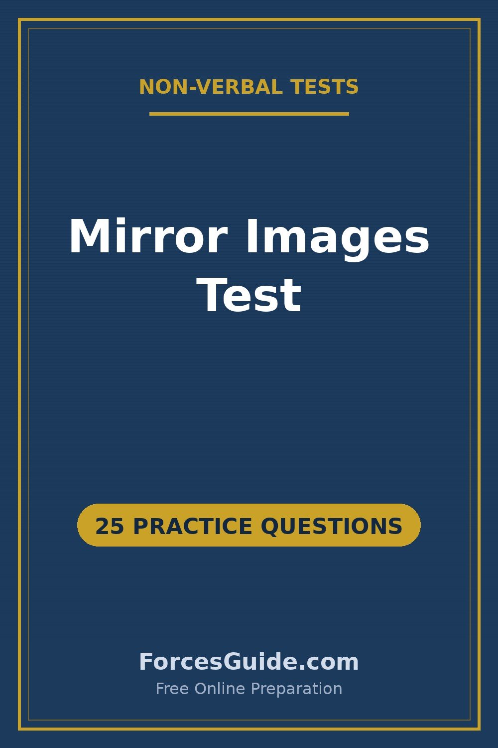 Mirror Images Test — 25 practice questions with answers for ISSB and Pakistan Army initial test preparation