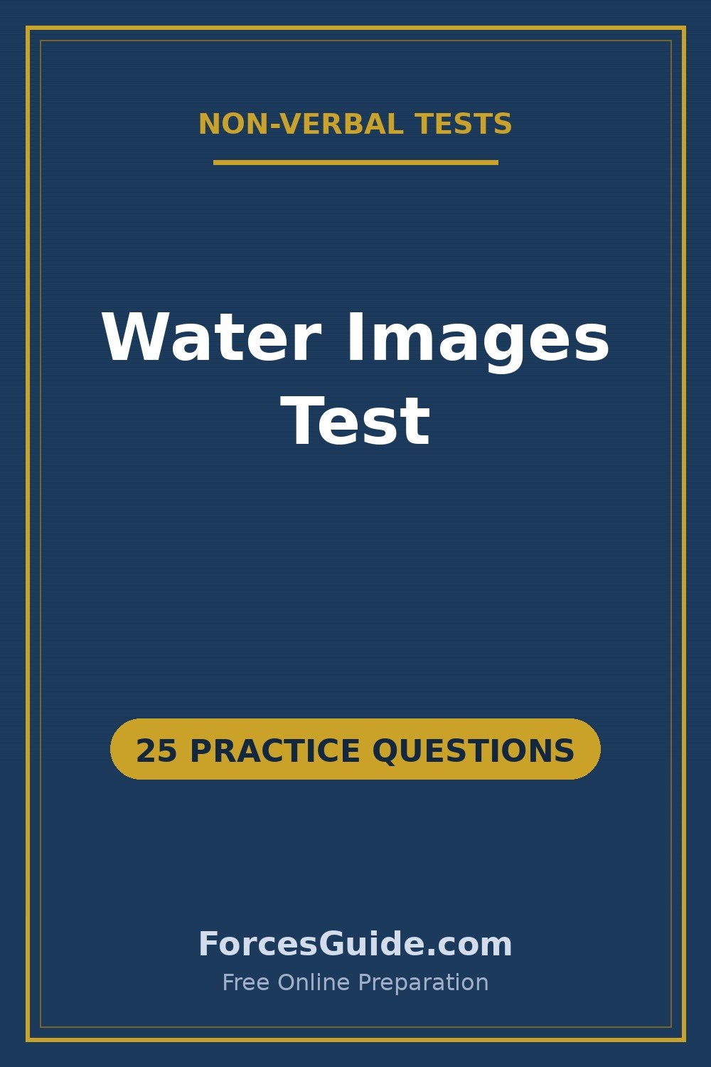 Water Images Test — 25 practice questions with answers for ISSB and Pakistan Army initial test preparation